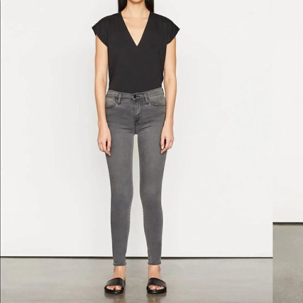 FRAME Denim Le High Skinnyin grey black  stretch sz 28